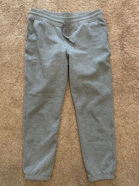 L.L. Bean Classic Heather Gray Fleece-Lined Jogger Sweatpants sz Medium